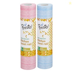 Amazon Brand - Presto! Non-Woven Kitchen Towel Roll | 50 Pulls (Pack o