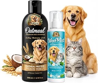 Tick & Flea Dog Shampoo 200ml + WoofMist Pet Perfume Spray 100ml Combo