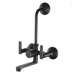 NEW WARE Matte Black Wall Mounted Bathroom Faucet | Hot & Cold Water M