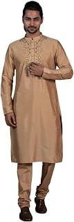 Mens Solid Dyed Cotton Blend Kurta  Traditional Ethnic Wear Kurta for