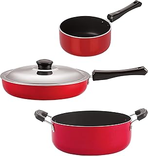 NIRLON Non Stick cookware Set Combo, 3 Pieces (FP10_SP(M)_CS24)