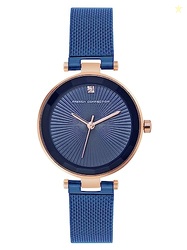 French Connection Haven Blue Round Analog Watch for Women - FCN00070F