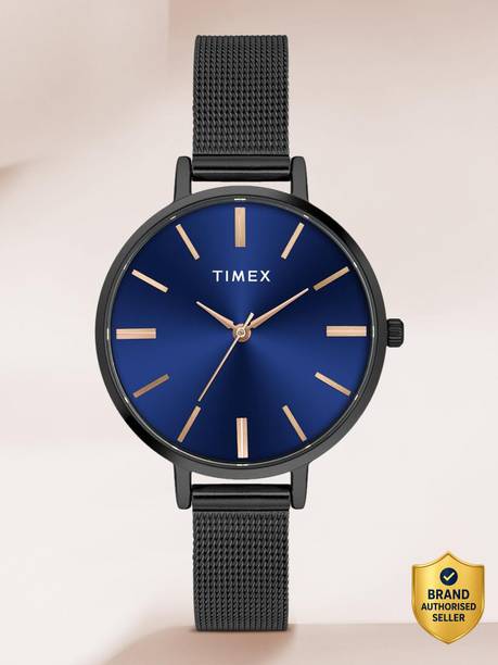 TIMEX Round 35mm Blue Dial Analog Watch  - For Women TWEL155SMU03