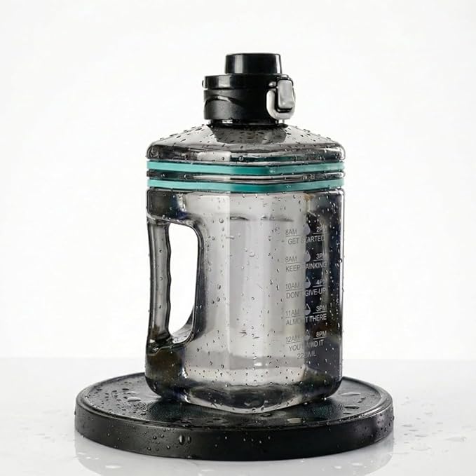 2.2L Half Gallon Water Bottle with Time Marker & Handle  Large Leakpro