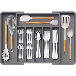 Aliensware Expandable Slider Kitchen Drawer Organizer, BPA Free Utensi