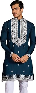 Men's Embroidered Silk Kurta || Only Kurta (03-MK)