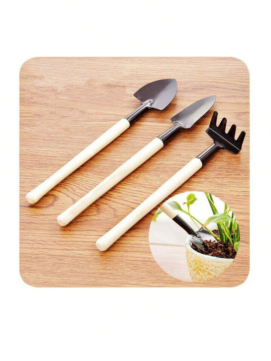DeoDap Brown 3-Pcs Garden Tool