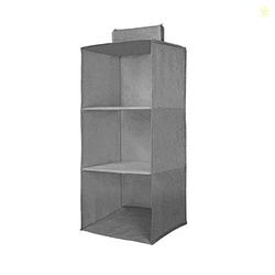 PrettyKrafts 3-Shelf Hanging Wardrobe Organiser with Engineered Wood B