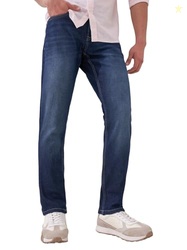 Highlander Mens Tapered Fit Denim Jeans for Man| Regular Length|Mid-Ri