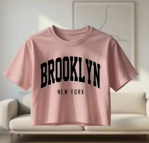 Casual Cap Sleeves Printed Women Pink, Black Top