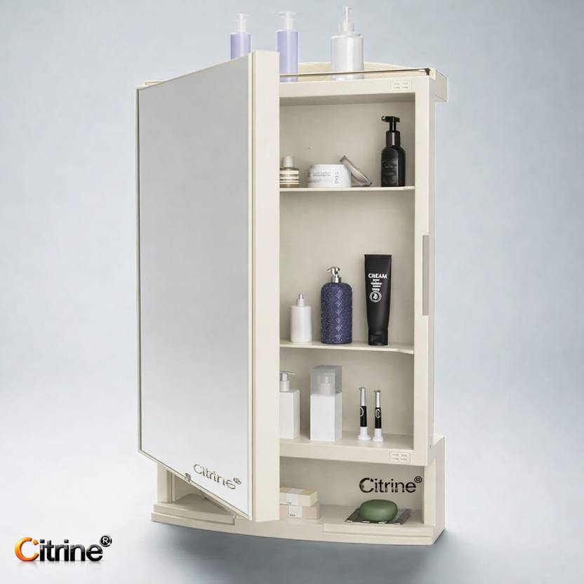 Citrine Premium Wall Mounted Storage Cabinet with Magnetic Door & 4 In