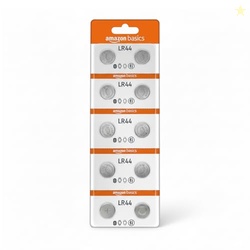 Amazon Basics Long-Lasting LR44 Alkaline Coin Cell Batteries | 1.5V Vo