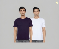 FYLTR Men's Solid T-Shirt - Half Sleeve | Round Neck | 100% Cotton | R
