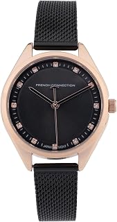 Lune Black Oval Dial Womens Analogue Watch FCK4BM