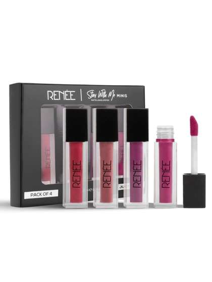 Renee Set of 4 Stay With Me Minis Matte Liquid Lipsticks 2ml Each - Ju