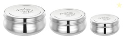 Amazon Brand - Solimo Belly Puri Dabba set | BPA-FREE | Stainless stee