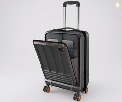 Safari Genius Cabin Trolley Bag with Laptop Compartment, Hardside Poly