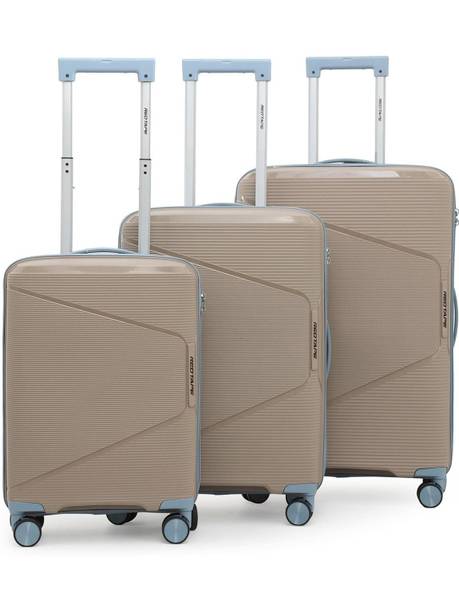 Red Tape Hard Body Set of 3 Luggage 8 Wheels - Unisex PP Trolley Bag W