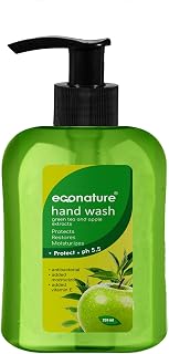 Econature Hand Wash, Green Apple, 250ml | 5 Variants Available, Hydrat