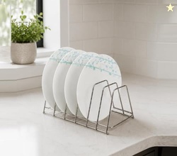 Steeliness Steel Dish Rack Plate Stand For 6 Layer Table Stand, Plates