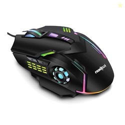 FRONTECH Wired Gaming Mouse, 6 Key RGB Backlit Effect| 7 LED Lighting|