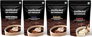 COCOSUTRA Hot Chocolate Mix Combo | Swiss Vanilla, Mocha, Caramel & Ha