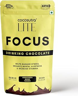 FOCUS - Sugar Free Ashwagandha Drinking Chocolate Mix | Enhances Menta
