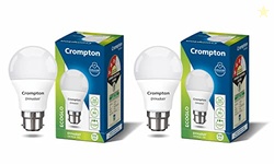 Crompton Dyna Ray 9 Watt LED Bulb Cool Day Light | Pack of 2 | B22 Bas