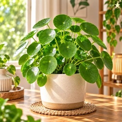 Live Chinese Money Plant (Pilea Peperomioides) - Good Luck Air Purifyi