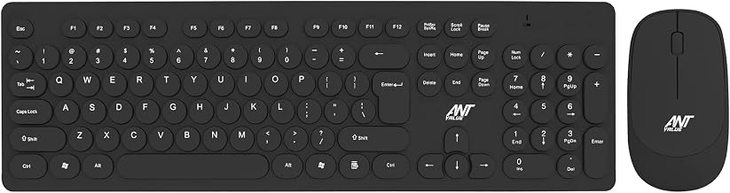Ant Value FKBRI05 Wireless Keyboard Mouse Combo - 2.4Ghz Aesthetic Qui