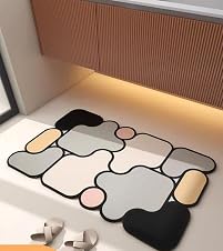 SKVM Memory Foam Water Absorbent Rectangular Shape Mat for Bathroom Ki