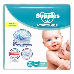 Amazon Brand - Supples Premium Baby Diaper Pants | 22 Baby Diapers | X