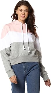 Campus Sutra Women's Cotton High Neck Sweatshirt