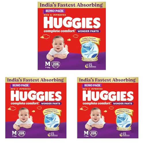 Huggies Complete Comfort Wonder Pants | Pant Style Baby Diapers Medium