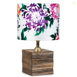 tu casa Wooden Table Lamp | Carnation Shade | Bedroom Decor ! Living R