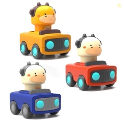 Lifelong Cuppy Animal Pack of 3 Press and Go Toy | Friction-Powered Ca
