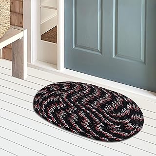 Kuber Industries Cotton Oval Door Mat for Porch/Kitchen/Bathroom/Laund