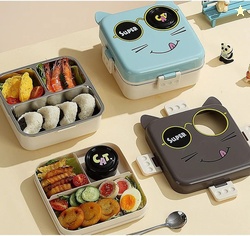 Better Buy Trendy Bnto 3 compartment Double Layer leakproof stainless