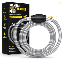 Fuel Transfer Pump Kit  High Flow Manual Siphon Oil Remover Pump with