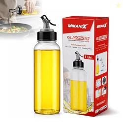 MIKANIX 1000 ML Oil Dispenser Bottle with Pouring Nozzle, Leakproof Pl