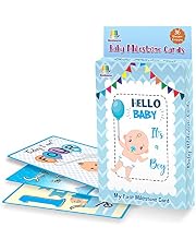 Bookworm Baby Milestone Cards for Boys Colorful & Cute Designs (Total