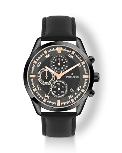 Denial Klein Attractive Dial Leather Strap Watch for Men