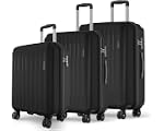 Safari Genius Alley Set of 3 (Cabin + Medium + Large) Trolley Bags, Ha