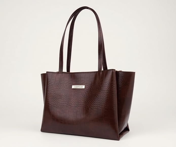 Carrylux Large Capacity Croco Pattern Tote Bags For Womens Big Purses