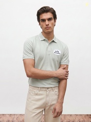 Mr Bowerbird Polo Collar Brand Logo Printed Pure Cotton T-Shirt