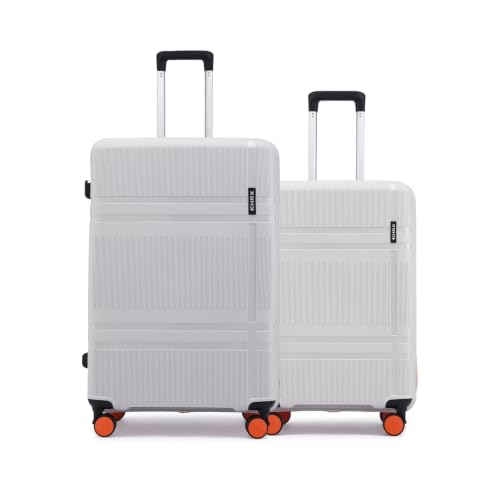 HRX Helium 2-Piece Luggage Set (Cabin + Medium) Canes Grey Polypropyle
