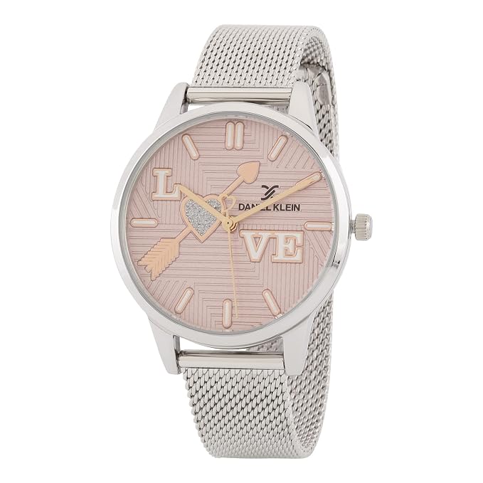 Daniel Klein Stainless Steel Analog Pink Dial Women's Watch-DK.1.12791