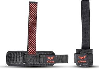 XTRIM Silicon Coated Weightlifting Strap with Wrist Support for Weight