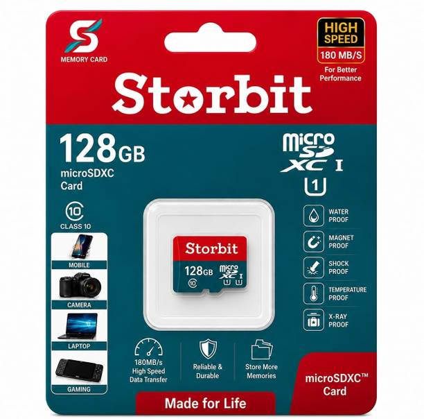 STORBIT MicroSDHC HDHC card 128 GB SDHC UHS-I Card Class 10 180 MB/s