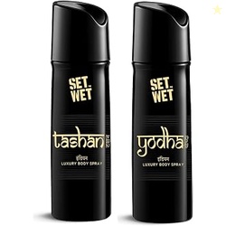 Set Wet Tashan & Yodha Indian Luxury Body Spray I Long Lasting Body Sp